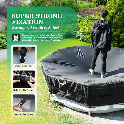 Extra-Thick Winter Pool Cover – 200gsm Heavy-Duty, Cold-Resistant & Windproof Cover for Above-Ground Pools
